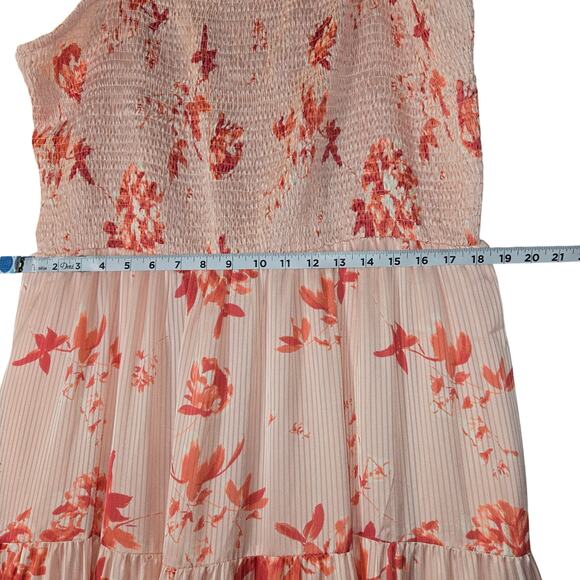 Lane Bryant Women 24 Floral Maxi Dress Smocked Tiered Flowy Cottagecore Vacation - Picture 7 of 12